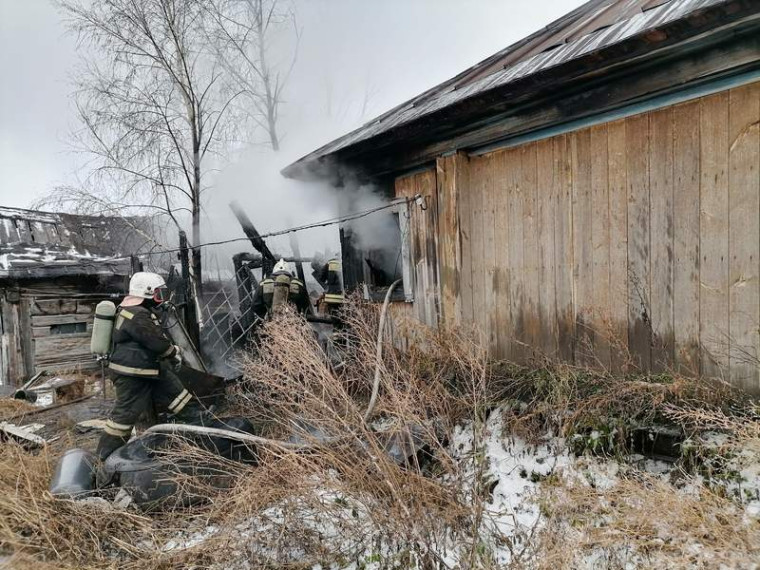 Пожар в Новообинцево.
